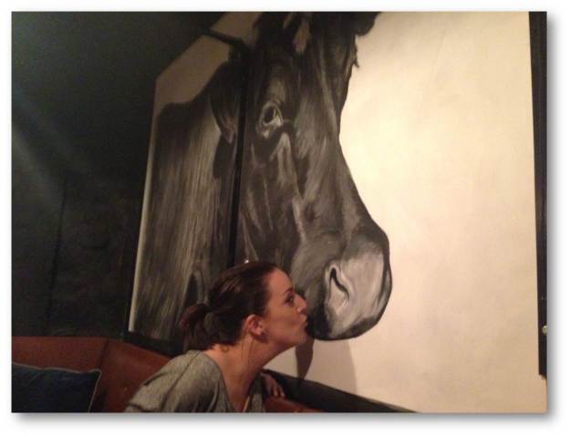 Justine Mills & Daisy the Cow